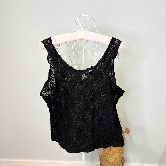 Gorgeous y2k vintage black lace milkmaid tank top - Picture 4 of 5